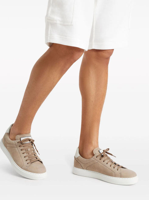 suede lace-up sneakers